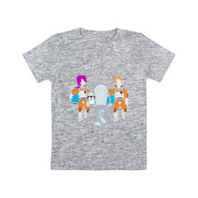 Детская футболка хлопок с принтом Футурама - Бендер держит голову , 100% хлопок | круглый вырез горловины, полуприлегающий силуэт, длина до линии бедер | bender | futurama | бендер | футурама
