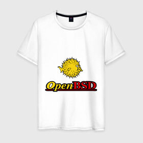 Мужская футболка хлопок с принтом Open BSD , 100% хлопок | прямой крой, круглый вырез горловины, длина до линии бедер, слегка спущенное плечо. | linux | openbsd | линукс | программа | софт