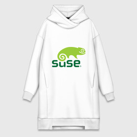 Платье-худи хлопок с принтом Suse ,  |  | linux | suse | линукс | программа | софт