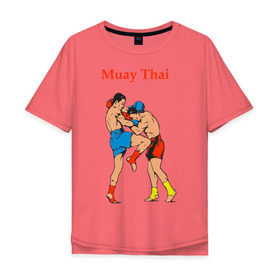 Мужская футболка хлопок Oversize с принтом Муай тай (5) , 100% хлопок | свободный крой, круглый ворот, “спинка” длиннее передней части | муай тай