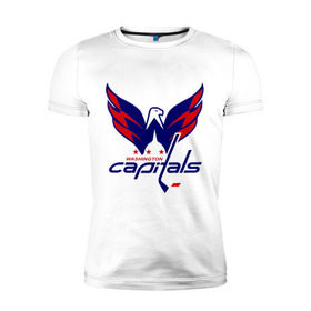 Мужская футболка премиум с принтом Овечкин (Washington Capitals) , 92% хлопок, 8% лайкра | приталенный силуэт, круглый вырез ворота, длина до линии бедра, короткий рукав | национальная хоккейная лига | нхл