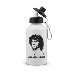 Бутылка спортивная с принтом Jim Morrison , металл | емкость — 500 мл, в комплекте две пластиковые крышки и карабин для крепления | Тематика изображения на принте: morrison | джим морисон | лицо jim morrison | лицо джима морисона | морисон