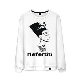 Мужской свитшот хлопок с принтом Nefertiti , 100% хлопок |  | nefertiti | древний египет | египет | мумия | нефертити | портрет