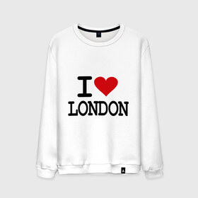 Мужской свитшот хлопок с принтом I love London , 100% хлопок |  | лондон