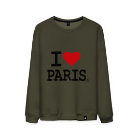Мужской свитшот хлопок с принтом I love Paris , 100% хлопок |  | i love | i love paris | европа | париж | франция | французский | я люблю париж