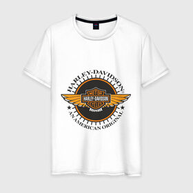 Мужская футболка хлопок с принтом Harley-Davidson (4) , 100% хлопок | прямой крой, круглый вырез горловины, длина до линии бедер, слегка спущенное плечо. | дэвидсон | харлей | харли