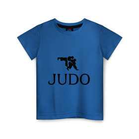 Детская футболка хлопок с принтом Дзюдо , 100% хлопок | круглый вырез горловины, полуприлегающий силуэт, длина до линии бедер | Тематика изображения на принте: дзюдо