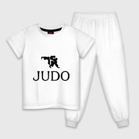 Детская пижама хлопок с принтом Дзюдо , 100% хлопок |  брюки и футболка прямого кроя, без карманов, на брюках мягкая резинка на поясе и по низу штанин
 | Тематика изображения на принте: дзюдо