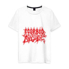 Мужская футболка хлопок с принтом Morbid Angel , 100% хлопок | прямой крой, круглый вырез горловины, длина до линии бедер, слегка спущенное плечо. | death metal
