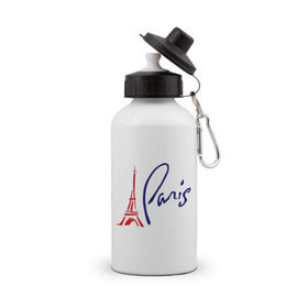 Бутылка спортивная с принтом Paris (3) , металл | емкость — 500 мл, в комплекте две пластиковые крышки и карабин для крепления | france | paris | европа | париж | франция | французский | эйфелева башня