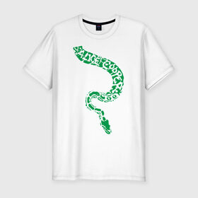 Мужская футболка премиум с принтом Alice Cooper змея , 92% хлопок, 8% лайкра | приталенный силуэт, круглый вырез ворота, длина до линии бедра, короткий рукав | alice cooper | rock | змейка | змея | музыка | панк | рок | элис купер | элис купер змея