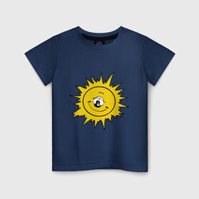 Детская футболка хлопок с принтом Солнышко , 100% хлопок | круглый вырез горловины, полуприлегающий силуэт, длина до линии бедер | 
