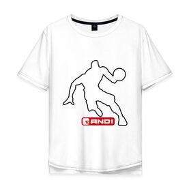 Мужская футболка хлопок Oversize с принтом AND1 streetball , 100% хлопок | свободный крой, круглый ворот, “спинка” длиннее передней части | and1 | and1 streetball | and1 team | стритбол. стрит бол | энд 1