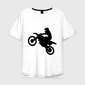 Мужская футболка хлопок Oversize с принтом Мотоцикл (мотокросс) , 100% хлопок | свободный крой, круглый ворот, “спинка” длиннее передней части | байк | байкер | мото | мотогонки | мотокросс | мотоцикл