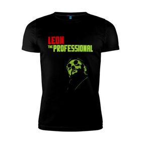 Мужская футболка премиум с принтом Leon the Professional , 92% хлопок, 8% лайкра | приталенный силуэт, круглый вырез ворота, длина до линии бедра, короткий рукав | 