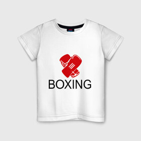Детская футболка хлопок с принтом Boxing (2) , 100% хлопок | круглый вырез горловины, полуприлегающий силуэт, длина до линии бедер | емельяненко