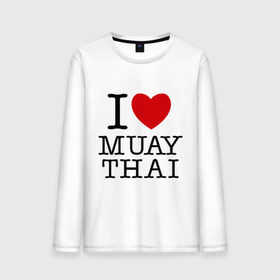Мужской лонгслив хлопок с принтом I love Muay Thai , 100% хлопок |  | муай тай