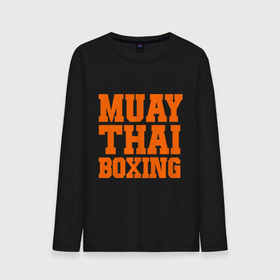 Мужской лонгслив хлопок с принтом Muay Thai Boxing , 100% хлопок |  | Тематика изображения на принте: емельяненко | муай тай