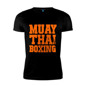 Мужская футболка премиум с принтом Muay Thai Boxing , 92% хлопок, 8% лайкра | приталенный силуэт, круглый вырез ворота, длина до линии бедра, короткий рукав | емельяненко | муай тай