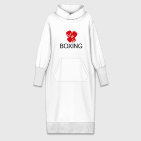 Платье удлиненное хлопок с принтом Boxing ,  |  | box | boxing | footbolki | бокс | боксер | боксерские перчатки | боксинг | перчатки | спорт