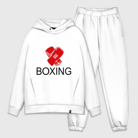 Мужской костюм хлопок OVERSIZE с принтом Boxing ,  |  | box | boxing | footbolki | бокс | боксер | боксерские перчатки | боксинг | перчатки | спорт