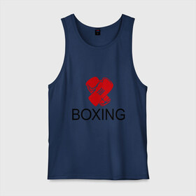 Мужская майка хлопок с принтом Boxing , 100% хлопок |  | box | boxing | footbolki | бокс | боксер | боксерские перчатки | боксинг | перчатки | спорт