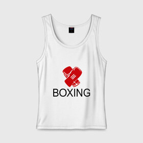 Женская майка хлопок с принтом Boxing , 95% хлопок, 5% эластан |  | box | boxing | footbolki | бокс | боксер | боксерские перчатки | боксинг | перчатки | спорт