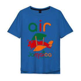 Мужская футболка хлопок Oversize с принтом Самолетик , 100% хлопок | свободный крой, круглый ворот, “спинка” длиннее передней части | jamaica | самолет | самолетик | ямайка