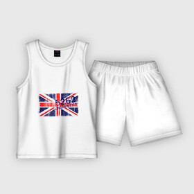 Детская пижама с шортами хлопок с принтом England Urban flag ,  |  | Тематика изображения на принте: 5262 | england | gb | uk | urban style | англия | британия | британский флаг | великобритания | флаги