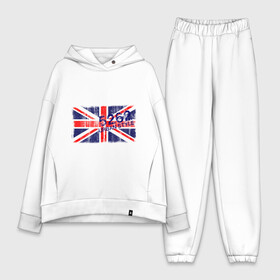 Женский костюм хлопок Oversize с принтом England Urban flag ,  |  | Тематика изображения на принте: 5262 | england | gb | uk | urban style | англия | британия | британский флаг | великобритания | флаги
