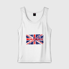 Женская майка хлопок с принтом England Urban flag , 95% хлопок, 5% эластан |  | 5262 | england | gb | uk | urban style | англия | британия | британский флаг | великобритания | флаги