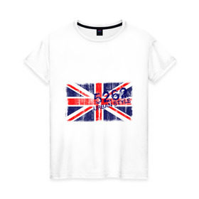 Женская футболка хлопок с принтом England Urban flag , 100% хлопок | прямой крой, круглый вырез горловины, длина до линии бедер, слегка спущенное плечо | 5262 | england | gb | uk | urban style | англия | британия | британский флаг | великобритания | флаги