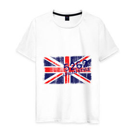 Мужская футболка хлопок с принтом England Urban flag , 100% хлопок | прямой крой, круглый вырез горловины, длина до линии бедер, слегка спущенное плечо. | Тематика изображения на принте: 5262 | england | gb | uk | urban style | англия | британия | британский флаг | великобритания | флаги