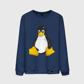 Мужской свитшот хлопок с принтом Linux (7) , 100% хлопок |  | пингвин