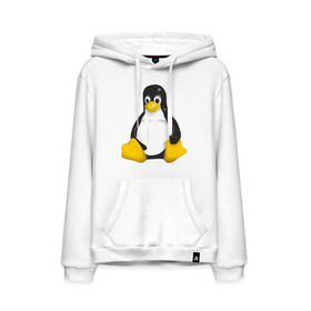 Мужская толстовка хлопок с принтом Linux (7) , френч-терри, мягкий теплый начес внутри (100% хлопок) | карман-кенгуру, эластичные манжеты и нижняя кромка, капюшон с подкладом и шнурком | пингвин