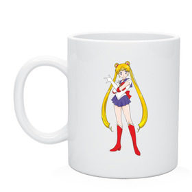 Кружка с принтом Sailor moon (1) , керамика | объем — 330 мл, диаметр — 80 мм. Принт наносится на бока кружки, можно сделать два разных изображения | Тематика изображения на принте: аниме | сейлор мун | сэйлор мун