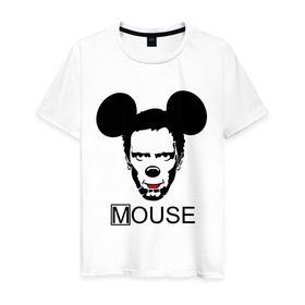 Мужская футболка хлопок с принтом House Mouse , 100% хлопок | прямой крой, круглый вырез горловины, длина до линии бедер, слегка спущенное плечо. | 