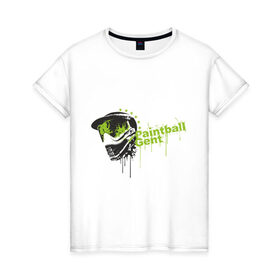 Женская футболка хлопок с принтом Paintball Gent , 100% хлопок | прямой крой, круглый вырез горловины, длина до линии бедер, слегка спущенное плечо | 