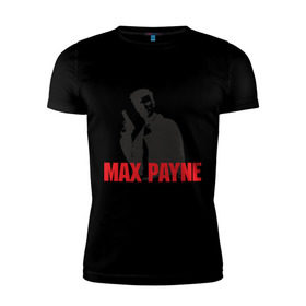 Мужская футболка премиум с принтом Max Payne (2) , 92% хлопок, 8% лайкра | приталенный силуэт, круглый вырез ворота, длина до линии бедра, короткий рукав | max payne | shooter | макс пейн | стрелялка | шутер