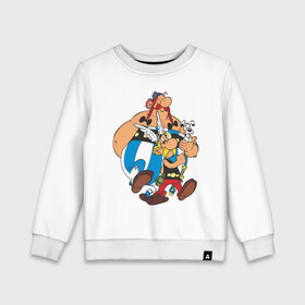 Детский свитшот хлопок с принтом Asterix&Obelix (3) , 100% хлопок | круглый вырез горловины, эластичные манжеты, пояс и воротник | астерикс | астерикс и обеликс | обеликс