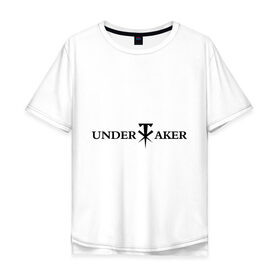 Мужская футболка хлопок Oversize с принтом Undertaker , 100% хлопок | свободный крой, круглый ворот, “спинка” длиннее передней части | джон сина