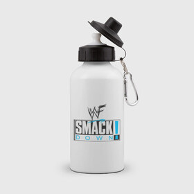 Бутылка спортивная с принтом SmackDown 2 , металл | емкость — 500 мл, в комплекте две пластиковые крышки и карабин для крепления | 