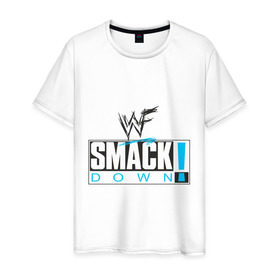 Мужская футболка хлопок с принтом SmackDown 2 , 100% хлопок | прямой крой, круглый вырез горловины, длина до линии бедер, слегка спущенное плечо. | 
