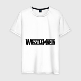 Мужская футболка хлопок с принтом Wrestlemania , 100% хлопок | прямой крой, круглый вырез горловины, длина до линии бедер, слегка спущенное плечо. | Тематика изображения на принте: 