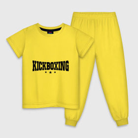 Детская пижама хлопок с принтом Kickboxing (2) , 100% хлопок |  брюки и футболка прямого кроя, без карманов, на брюках мягкая резинка на поясе и по низу штанин
 | кикбоксинг