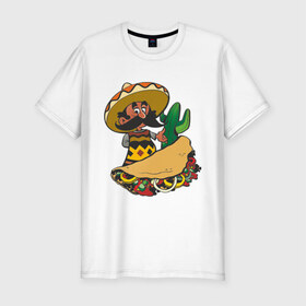 Мужская футболка премиум с принтом Мексиканец (2) , 92% хлопок, 8% лайкра | приталенный силуэт, круглый вырез ворота, длина до линии бедра, короткий рукав | 