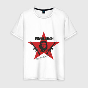Мужская футболка хлопок с принтом Che Guevara - revolution , 100% хлопок | прямой крой, круглый вырез горловины, длина до линии бедер, слегка спущенное плечо. | Тематика изображения на принте: че гевара