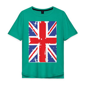Мужская футболка хлопок Oversize с принтом Британский флаг , 100% хлопок | свободный крой, круглый ворот, “спинка” длиннее передней части | great britain | uk | united kingdom | английский флаг | британский флаг | флаг uk | флаг англии | флаг британии | флаг великобритании