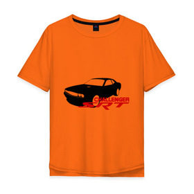 Мужская футболка хлопок Oversize с принтом Dodge challenger srt , 100% хлопок | свободный крой, круглый ворот, “спинка” длиннее передней части | dodge challenger srt | авто | автомобиль | машины | тачки | тюнинг