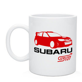 Кружка с принтом Subaru sti (2) , керамика | объем — 330 мл, диаметр — 80 мм. Принт наносится на бока кружки, можно сделать два разных изображения | subaru impreza | subaru impreza wrx sti | subaru sti | wrx sti | авто2012 | импреза | субару | субару импреза